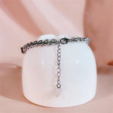 Oval Gemstone Bracelet Sapphire 925 Silver Female Jewelry Gift
