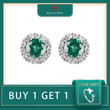 Moissanite Gemstone Stub Earrings 925 Sterling Silver