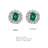 Moissanite Gemstone Stub Earrings 925 Sterling Silver