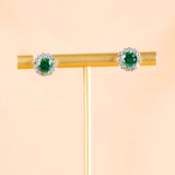 Moissanite Gemstone Stub Earrings 925 Sterling Silver