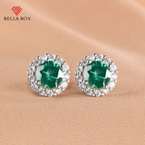 Moissanite Gemstone Stub Earrings 925 Sterling Silver