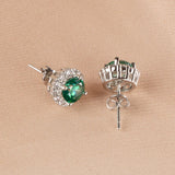 Moissanite Gemstone Stub Earrings 925 Sterling Silver