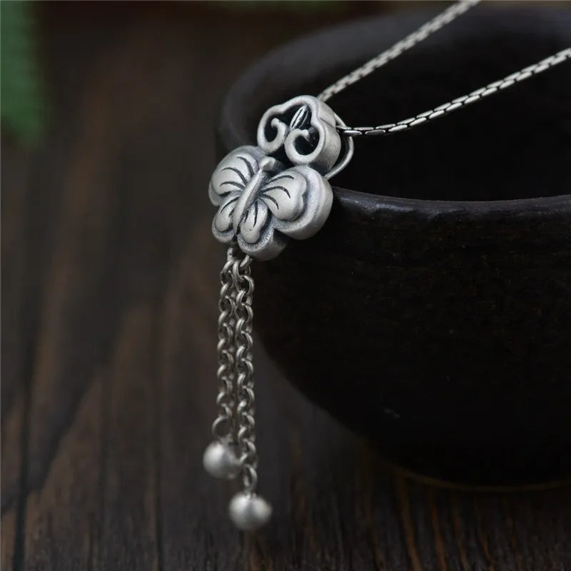 925 Silver Butterfly Pendant Women Accessories Thai Silver Jewelry