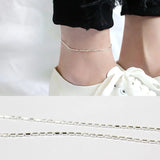 925 Sterling Silver Chain Anklet Bracelet for Women