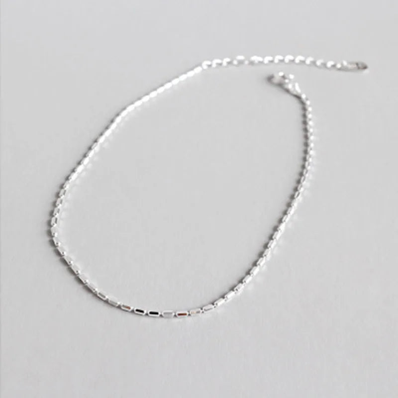 925 Sterling Silver Chain Anklet Bracelet for Women