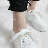925 Sterling Silver Chain Anklet Bracelet for Women