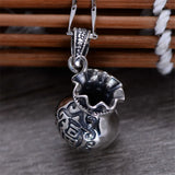 925 Silver Lucky Cat & Lucky Bag Necklace Pendant for Women