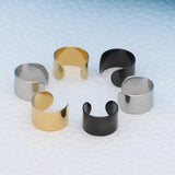 BESTONEDAY Punk Rock Ear Clip Cuff Wrap Earrings Stainless Steel No piercing