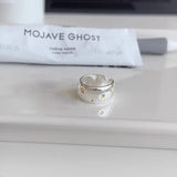 925 Sterling Geometric Star Ring Women Fine Jewelry Christmas Gift