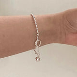 925 Sterling Silver Bracelet for Women Men Vintage Hasp Bracelet