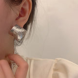 925 Silver Geometric Earrings for Women, Allergy-Free Jewelry