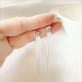 BF CLUB 925 Silver Earrings Women Allergy-Free Long Tassel Party Christmas Gift