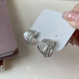 925 Sterling Silver Earrings For Women Interware Stud Earring Jewelry