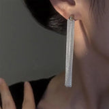 BF CLUB 925 Sterling Silver Tassel Earrings Women Allergy-Free Party Accessory