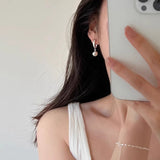 925 Silver Retro Ball Earrings Women Allergy-Free Party Accessory Christmas Gift