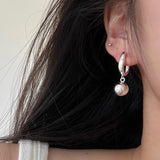 925 Silver Retro Ball Earrings Women Allergy-Free Party Accessory Christmas Gift