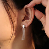 925 Silver Tassel Earrings Prevent Allergy Party Accessories Christmas Gift