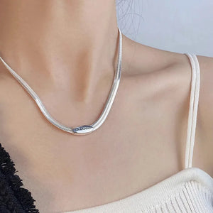 925 Silver Snake Chain Necklace for Women Fine Jewelry
