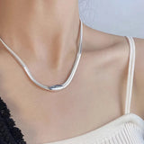 925 Silver Snake Chain Necklace for Women Fine Jewelry