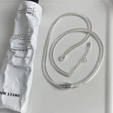 925 Silver Snake Chain Necklace for Women Fine Jewelry