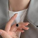BF CLUB 925 Silver Necklace Stone Fine Jewelry Gift