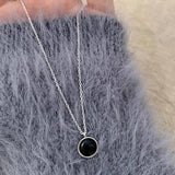 BF CLUB 925 Silver Necklace Stone Fine Jewelry Gift