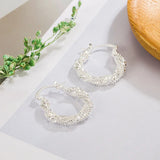 BF CLUB 925 Sterling Silver Sparkling Earrings Women Jewelry