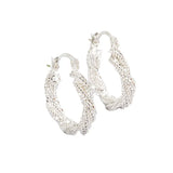 BF CLUB 925 Sterling Silver Sparkling Earrings Women Jewelry
