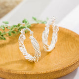 BF CLUB 925 Sterling Silver Sparkling Earrings Women Jewelry