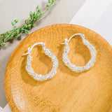 BF CLUB 925 Sterling Silver Sparkling Earrings Women Jewelry