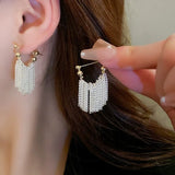 925 Silver Tassel Earrings Allergy-Free Party Accessories Gift