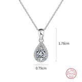 925 Silver Zircon Choker Chain Necklace for Women Bling Wedding Jewelry