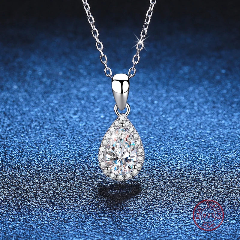 925 Silver Zircon Choker Chain Necklace for Women Bling Wedding Jewelry