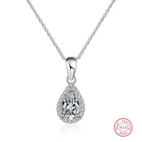 925 Silver Zircon Choker Chain Necklace for Women Bling Wedding Jewelry