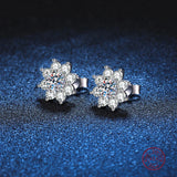 925 Silver Zircon Earrings Sparkling Bridal Jewelry Christmas