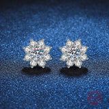 925 Silver Zircon Earrings Sparkling Bridal Jewelry Christmas