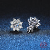 925 Silver Zircon Earrings Sparkling Bridal Jewelry Christmas