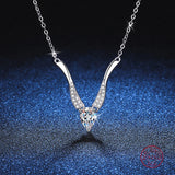 925 Silver Zircon Necklace Iced Bling Wedding Bridal Party Jewelry Gift