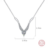 925 Silver Zircon Necklace Iced Bling Wedding Bridal Party Jewelry Gift