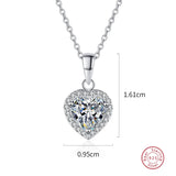 925 Silver Zircon Necklace for Women Sparkling Anniversary Jewelry