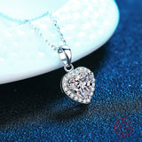 925 Silver Zircon Necklace for Women Sparkling Anniversary Jewelry
