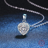 925 Silver Zircon Necklace for Women Sparkling Anniversary Jewelry