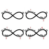 Personalized Infinity Name Pendant Necklace Heart Charm
