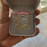 Personalized Infinity Name Pendant Necklace Heart Charm