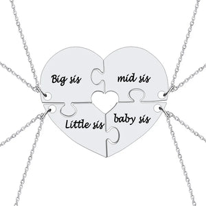 Stainless Steel BFF Necklace for 2/3/4/5 Sisters Friends