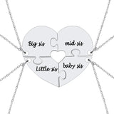 Stainless Steel BFF Necklace for 2/3/4/5 Sisters Friends