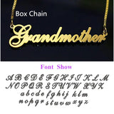 Personalized Name Necklace Old English Style for Women Men