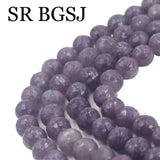 Faceted AA Pink Lepidolite Natural Stone Round Beads 15inch