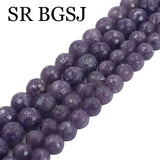 Faceted AA Pink Lepidolite Natural Stone Round Beads 15inch