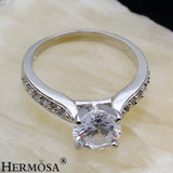Zircon Beauty 1 Pair Rings Bridal Ring Size 7# 8#